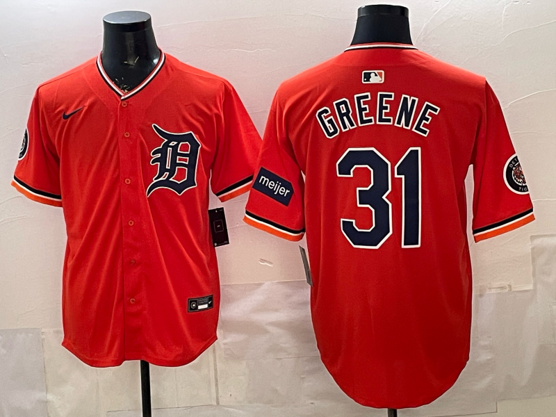 Men Detroit Tigers #31 Greene orange Game Nike MLB Jersey 2026032002->detroit tigers->MLB Jersey